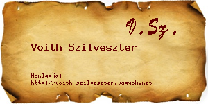 Voith Szilveszter névjegykártya